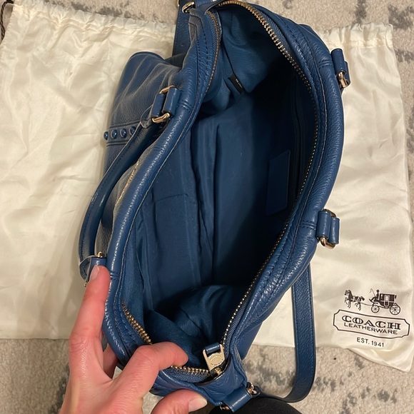 Coach Blue Leather Women's Bag - Picture 6 of 8